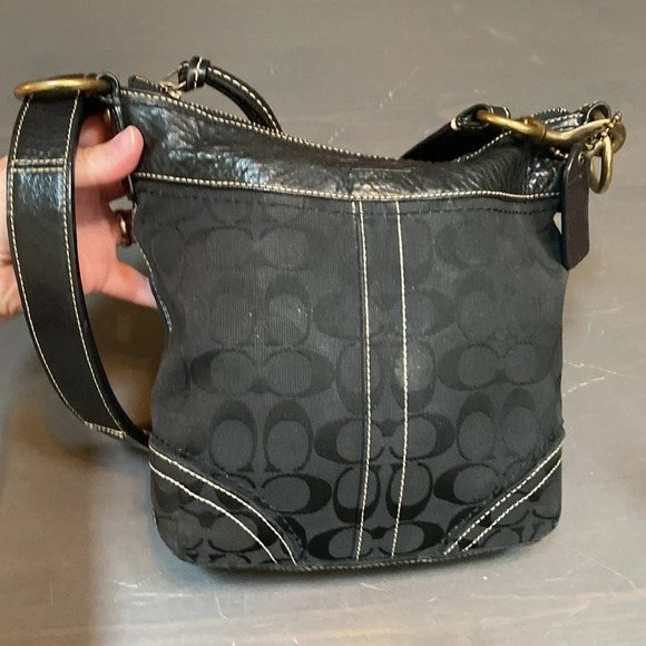 Coach Vintage canvas & leather shoulder bag - Picture 3 of 11